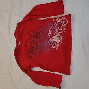 💥Oshkosh B'gosh Boys Size 6 Red Long Sleeve Shirt Top